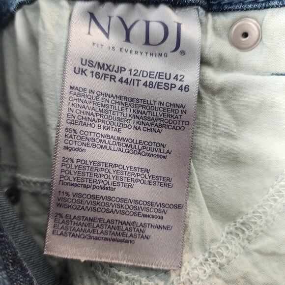 NYDJ Womens Billie Mini Boot High Rise Landslide Jeans 12 - Picture 6 of 8